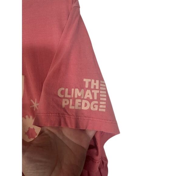 Marine Layer Pink Climate Short Sleeve Lightweight Cotton T-Shirt Women Sz L - Picture 7 of 8